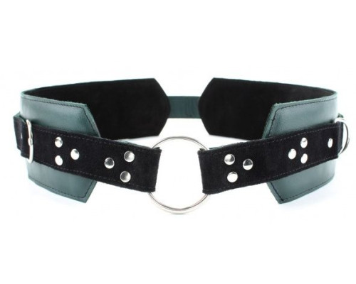 Заказать Изумрудный пояс с колечками для крепления наручников Emerald Leather Belt Заказать Изумрудный пояс с колечками для крепления наручников Emerald Leather Belt