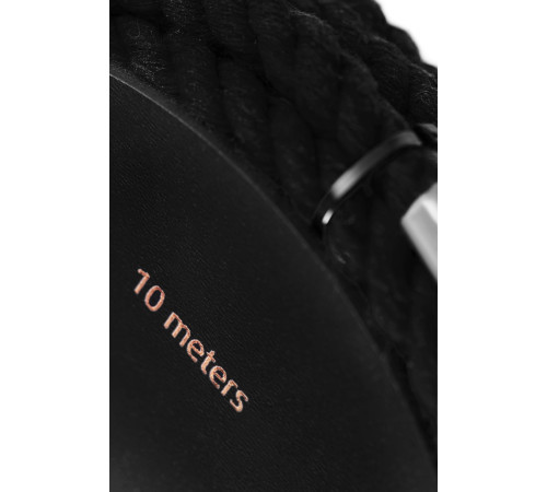 Черная веревка для шибари на катушке - 10 м.