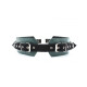 Заказать Изумрудный пояс с колечками для крепления наручников Emerald Leather Belt