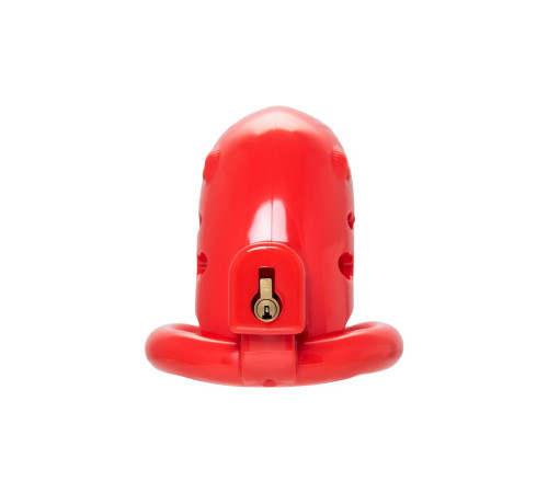 Красный мужской пояс верности из пластика