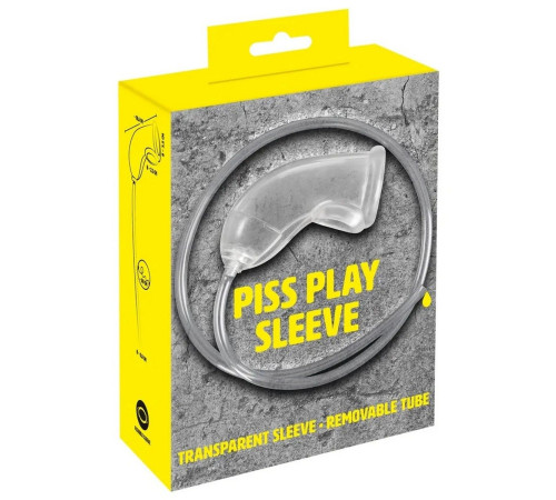 Прозрачная насадка на пенис Piss Play Sleeve для игр с мочеиспусканием