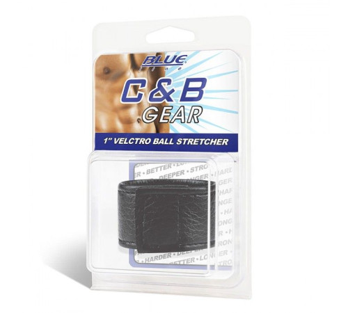 Чёрная утяжка на мошонку 1  Velcro Ball Stretcher