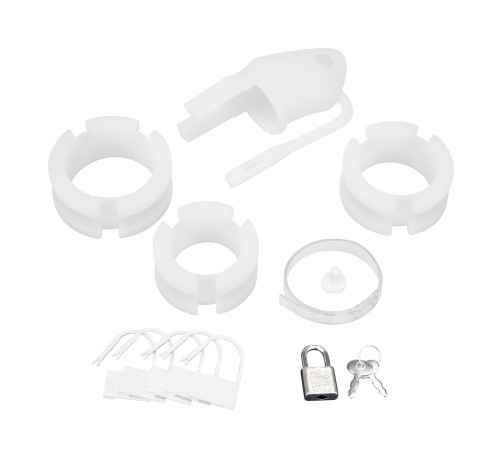 Белая клетка для пениса Silicone Small 2 in Cock Cage With Ball Divider Белая клетка для пениса Silicone Small 2 in Cock Cage With Ball Divider