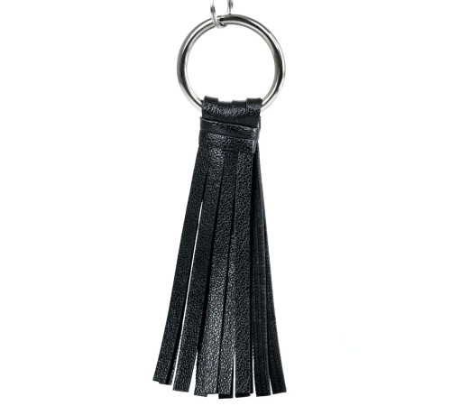 Черно-серебристые зажимы для сосков Theatre с кисточками