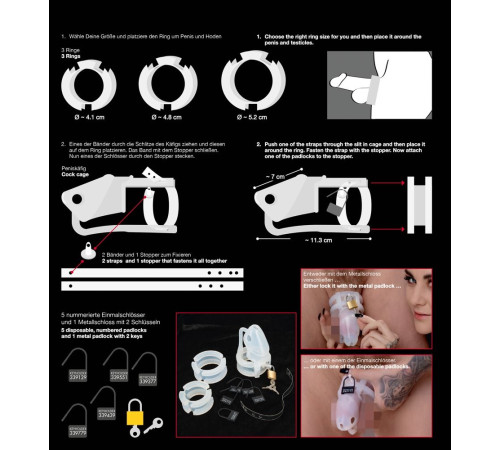 Набор для мужского пояса верности Cock Cage Set