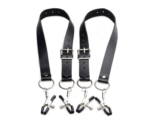 Заказать Ремни с зажимами для половых губ Spread Labia Spreader Straps with Clamps
