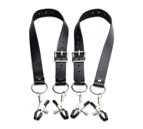 Ремни с зажимами для половых губ Spread Labia Spreader Straps with Clamps