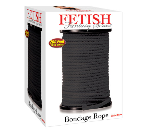 Черная веревка для связывания Bondage Rope - 60,9 м. Черная веревка для связывания Bondage Rope - 60,9 м.