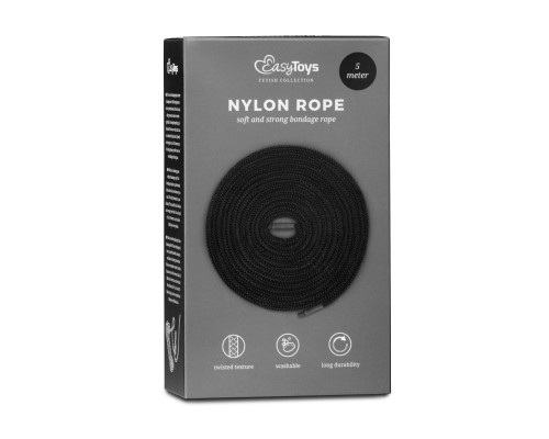 Заказать Черная веревка для бондажа Easytoys Bondage Rope - 5 м. Заказать Черная веревка для бондажа Easytoys Bondage Rope - 5 м.