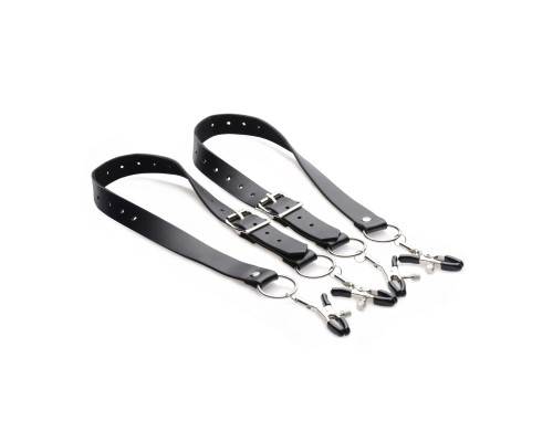 Заказать Ремни с зажимами для половых губ Spread Labia Spreader Straps with Clamps