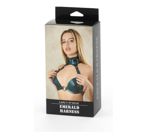 Изумрудная сбруя из ошейника с лифом Emerald Harness