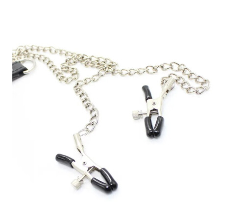 Зажимы для сосков с ремешком и кольцом для пениса