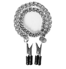 Прищепки для сосков Block Busters Nipple Clamps с цепью
