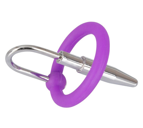 Уретральный плаг с силиконовым кольцом под головку Penis Plug
