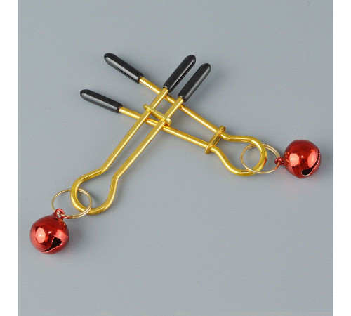 Золотистые зажимы с колокольчиками Gold