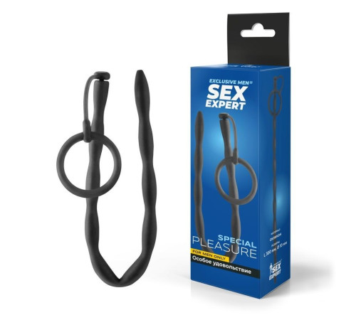 Черный стимулятор уретры Sex Expert