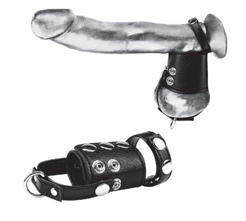 Кольцо на член и мошонку Cock Ring With 2 Ball Stretcher And Optional Weight Ring Кольцо на член и мошонку Cock Ring With 2 Ball Stretcher And Optional Weight Ring
