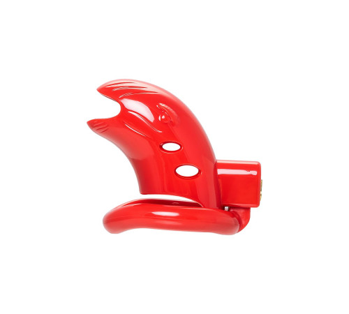 Красный мужской пояс верности из пластика