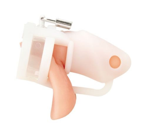 Белая клетка для пениса Silicone Small 2 in Cock Cage With Ball Divider Белая клетка для пениса Silicone Small 2 in Cock Cage With Ball Divider