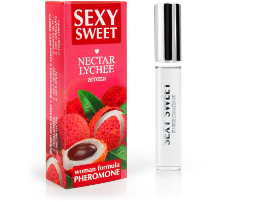 Заказать Парфюмированное средство для тела с феромонами Sexy Sweet с ароматом личи - 10 мл. Заказать Парфюмированное средство для тела с феромонами Sexy Sweet с ароматом личи - 10 мл.