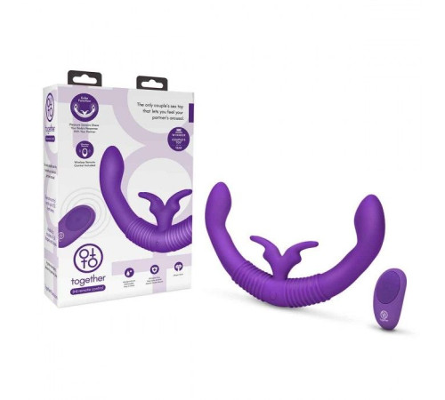 Фиолетовый двусторонний вибратор Together - 35,6 см.