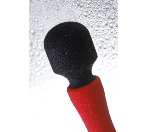 Красно-черный двусторонний вибромассажер Black Red - 21 см.