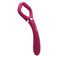 Бордовый двусторонний стимулятор Aster - 28,2 см.