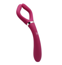 Бордовый двусторонний стимулятор Aster - 28,2 см.