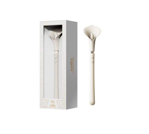 Бежевый двусторонний вибромассажёр Calla