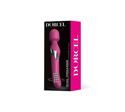 Розовый двусторонний вибромассажер Dual Orgasms - 23,5 см.