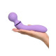 Заказать Фиолетовый двусторонний вибростимулятор Duo Wand Massage-Her - 19,6 см.
