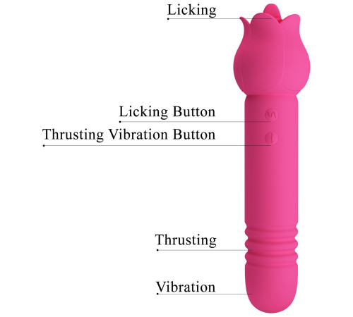 Розовый двусторонний вибратор Chaley