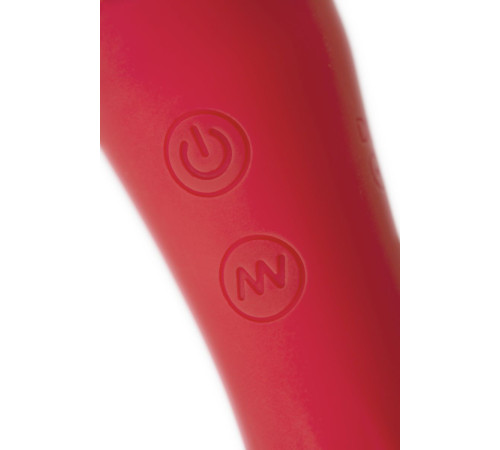 Красно-черный двусторонний вибромассажер Black Red - 21 см.