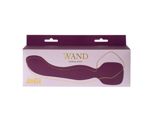 Заказать Фиолетовый двусторонний вибромассажер Heating Wand с нагревом - 22 см.