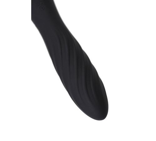 Черно-красный двусторонний вибромассажер Black Red - 21 см.