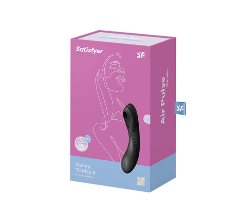 Черный вакуум-волновой вибростимулятор Satisfyer Curvy Trinity 4