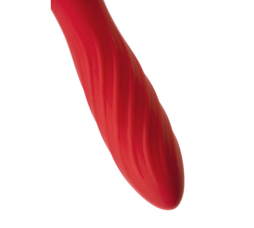 Красно-черный двусторонний вибромассажер Black Red - 21 см.