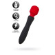 Черно-красный двусторонний вибромассажер Black Red - 21 см.