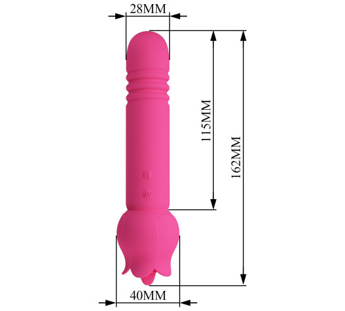 Розовый двусторонний вибратор Chaley