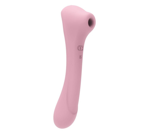 Нежно-розовый двусторонний стимулятор Daisy Massager - 20,2 см.
