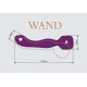 Заказать Фиолетовый двусторонний вибромассажер Heating Wand с нагревом - 22 см.