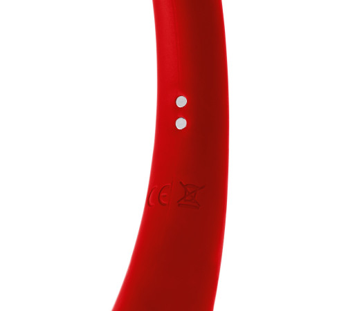 Красный двусторонний вибратор - 35 см.