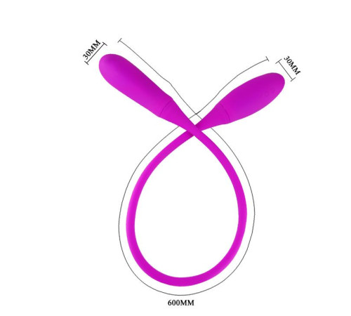 Двусторонний гибкий вибратор Snaky Vibe - 60 см. Двусторонний гибкий вибратор Snaky Vibe - 60 см.