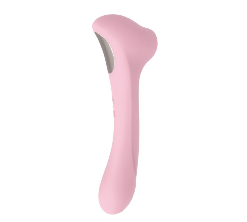 Нежно-розовый двусторонний стимулятор Daisy Massager - 20,2 см.