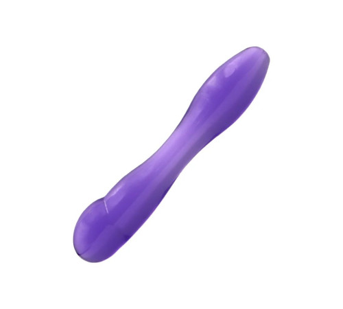 Фиолетовый двусторонний стимулятор «Хитрец» - 17,5 см.