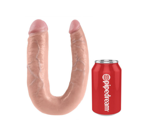 Телесный двусторонний фаллоимитатор U-Shaped Large Double Trouble - 44,4 см. Телесный двусторонний фаллоимитатор U-Shaped Large Double Trouble - 44,4 см.