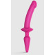 Заказать Розовый двусторонний фаллоимитатор Strap-On-Me Dildo Plug-In Switch size S