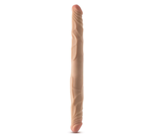Телесный двусторонний фаллоимитатор 14 Inch Double Dong - 35,6 см.
