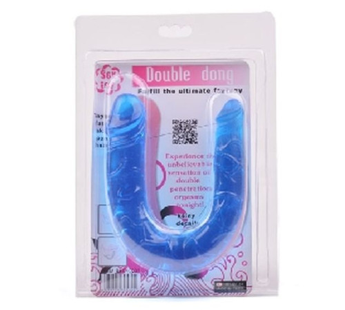 Голубой двухголовый фаллоимитатор Double Dong - 29,8 см. Голубой двухголовый фаллоимитатор Double Dong - 29,8 см.