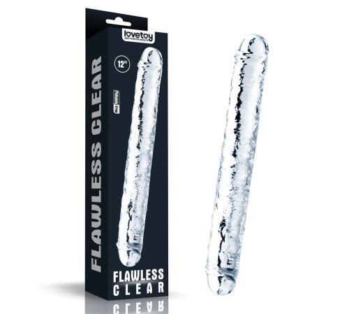 Прозрачный двусторонний фаллоимитатор Flawless Clear Double Dildo - 30 см. Прозрачный двусторонний фаллоимитатор Flawless Clear Double Dildo - 30 см.